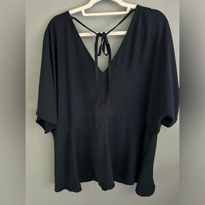 Eloquii V-Neck Kimono Sleeve Top